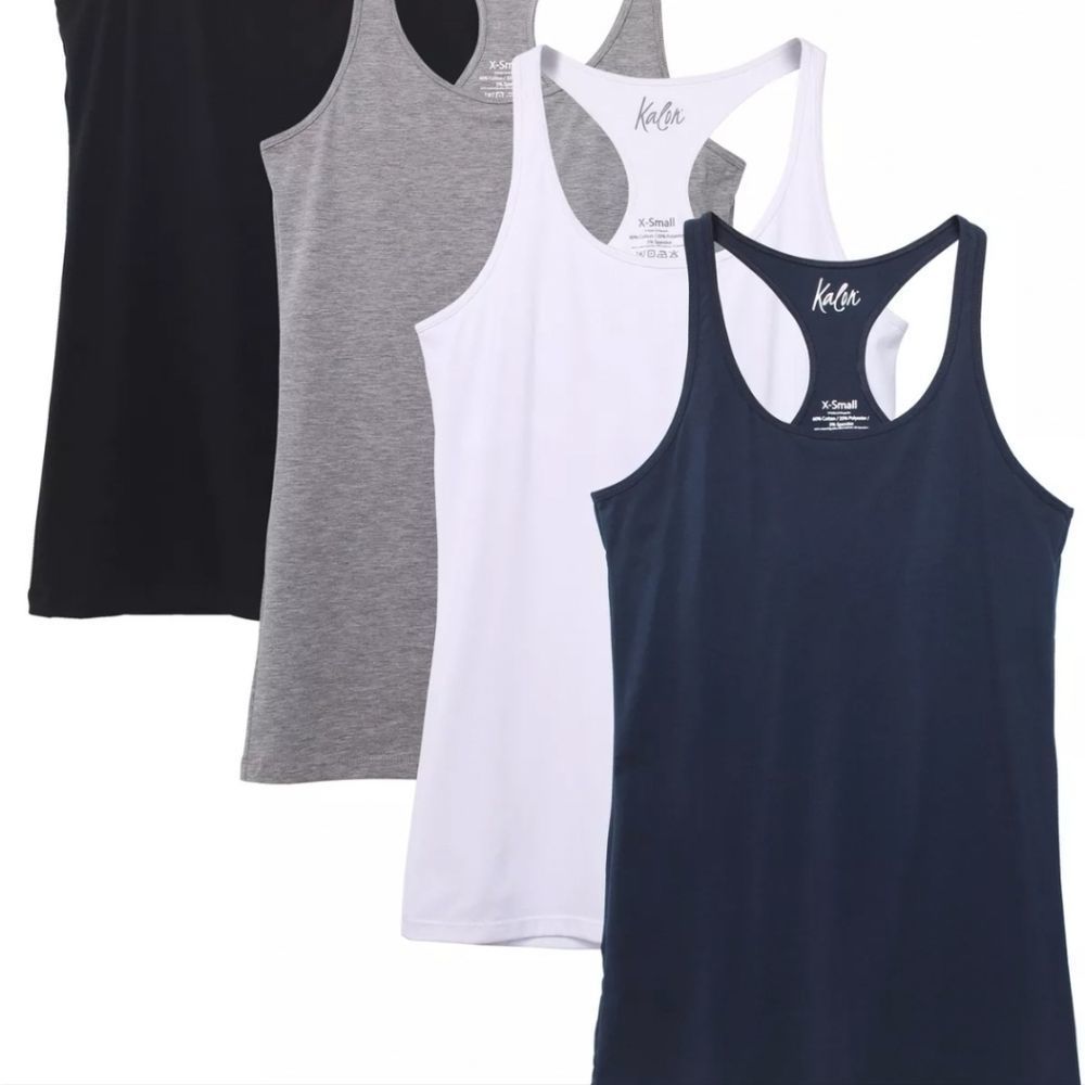 NWT 4-Pack Racerback SHELF BRA Camisole Base Layer tank top XXL - Picture 7 of 7